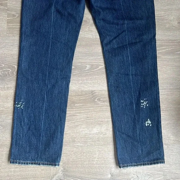 NEW one teaspoon VIRGIN BLUE AWESOME BAGGIES HIGH WAIST STRAIGHT LEG JEANS BLUE